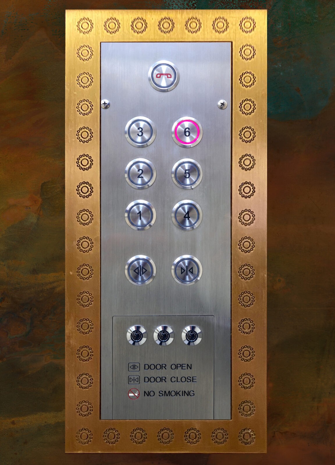 Day 085 Morrowvale Lift Co Elevator push buttons close up, USA, Arrow Symbol, Color Image, Concepts, Control iStock 1277415879